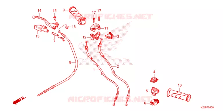 HENDEL HEFBOOM/KABEL/ SCHAKELAAR Honda MOTO 110 WAVE 2021  AFS110MCFM