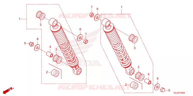 ACHTER SCHOKBREKER Honda MOTO 110 WAVE 2021  AFS110MCFM