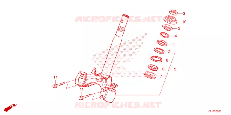 STURING STANG/BOVENSTE BRUG Honda MOTO 110 WAVE 2021  AFS110MCFM