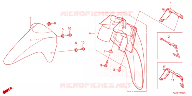 VOORSPATBORD Honda MOTO 110 WAVE 2022  AFS110MCFN