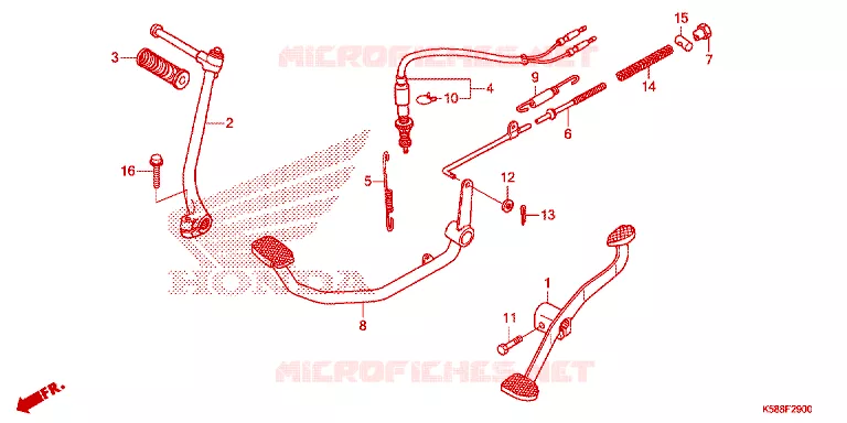 PEDAAL/KICKSTARTER ARM Honda MOTO 110 WAVE 2017  AFS110MSFH