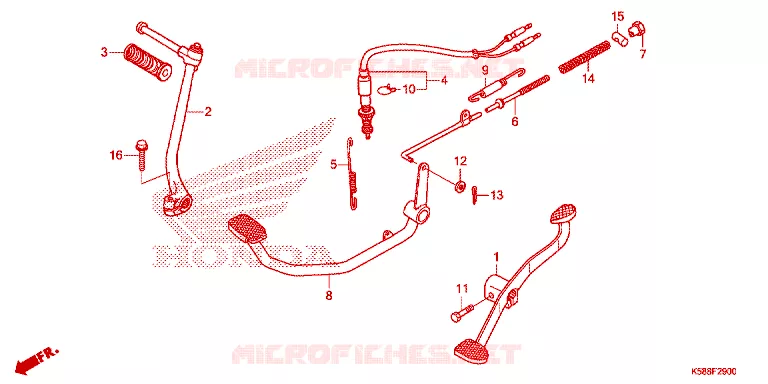 PEDAAL/KICKSTARTER ARM Honda MOTO 110 WAVE 2017  AFS110MSFH