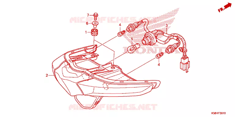 ACHTER COMBINATIE LICHT Honda MOTO 110 WAVE 2020  AFS110MSFL