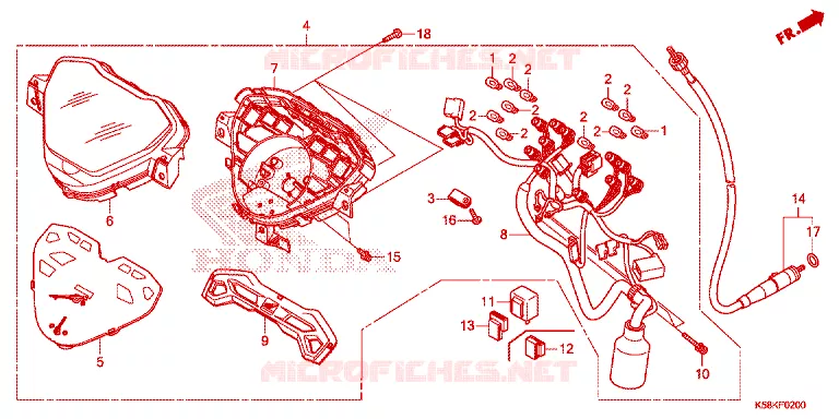 COMBINATIEMETER Honda MOTO 110 WAVE 2020  AFS110MSFL