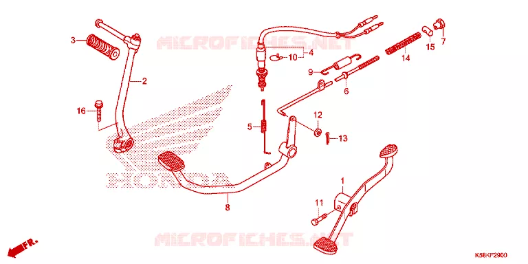 PEDAAL/KICKSTARTER ARM Honda MOTO 110 WAVE 2020  AFS110MSFL