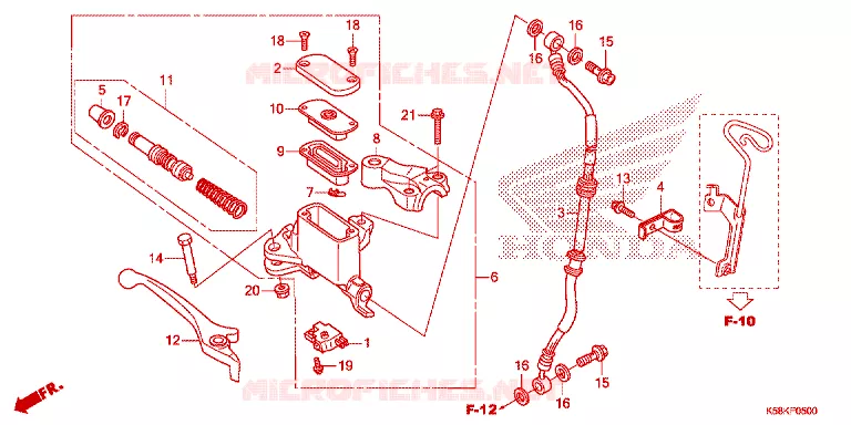 REMPOMP VOOR Honda MOTO 110 WAVE 2020  AFS110MSFL
