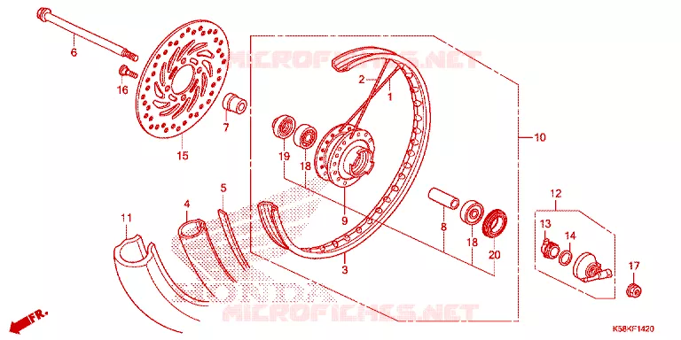 VOORWIEL Honda MOTO 110 WAVE 2020  AFS110MSFL
