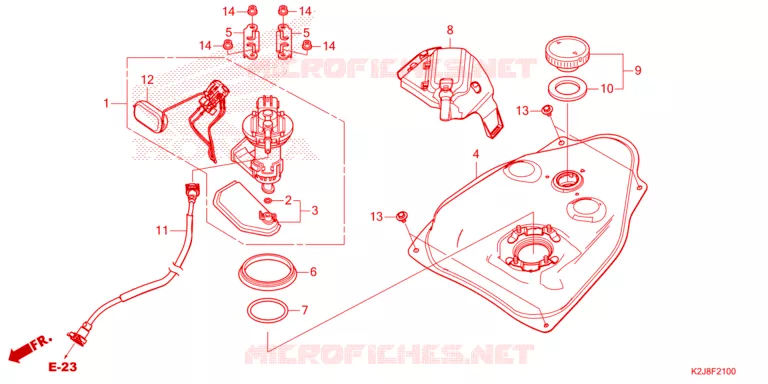 BENZINE TANK Honda MOTO 110 WAVE 2021  AFS110MSFM