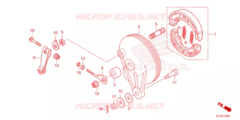 ACHTERREMPANEELSCHOENEN Honda MOTO 110 WAVE 2021  AFS110MSFM