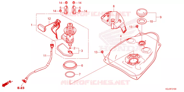 BENZINE TANK Honda MOTO 110 WAVE 2021  AFS110MSFM
