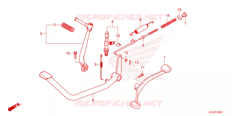 PEDAAL/KICKSTARTER ARM Honda MOTO 110 WAVE 2021  AFS110MSFM