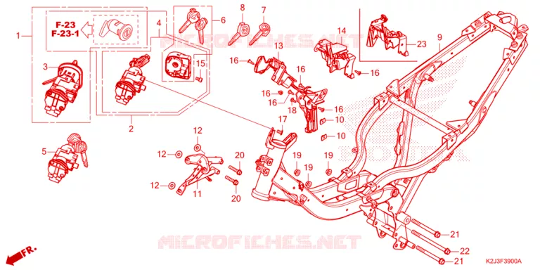 FRAME CHASSIS Honda MOTO 110 WAVE 2024  AFS110MSFR