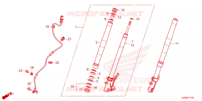 VOOR VORK Honda MOTO 125 GROM 2021  MSX125AM
