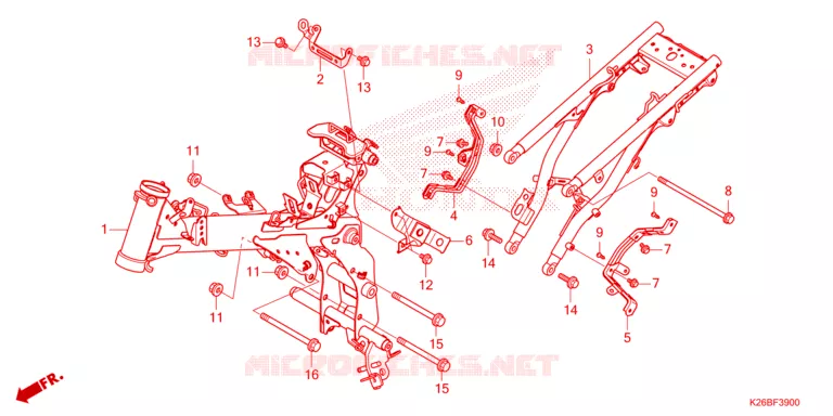 FRAME CHASSIS Honda MOTO 125 GROM 2021  MSX125M_TH