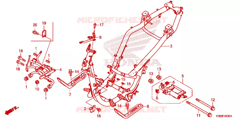FRAME CHASSIS Honda SCOOTER 150 PCX 2015  WW150F_TH