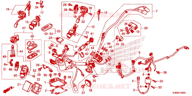 --- WIRE HARNESS/KEY SET Honda SCOOTER 150 PCX 2016  WW150G