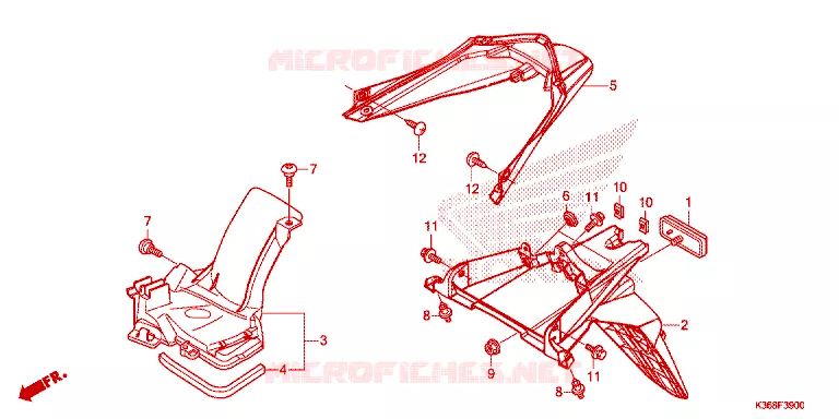 ACHTERSPATBORD  Honda SCOOTER 150 PCX 2016  WW150G