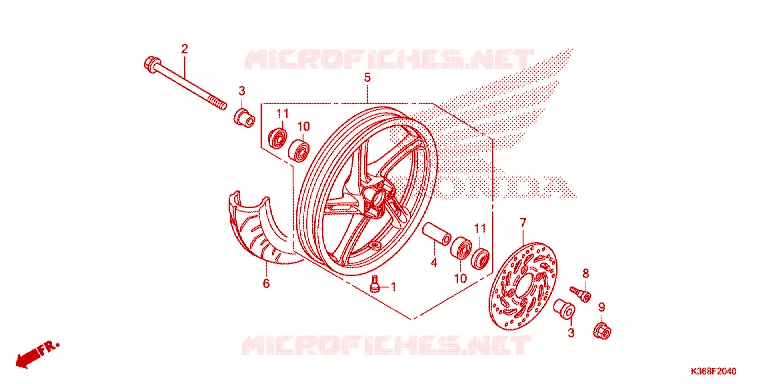 VOORWIEL Honda SCOOTER 150 PCX 2016  WW150G