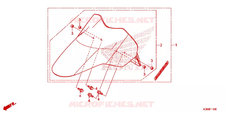 FRONT FENDER Honda SCOOTER 150 PCX 2017  WW150H_TH