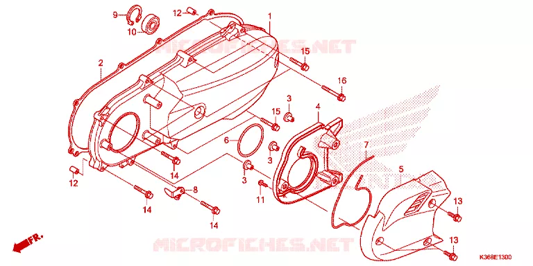 LINKS AFDEKKING Honda SCOOTER 150 PCX 2017  WW150H_TH