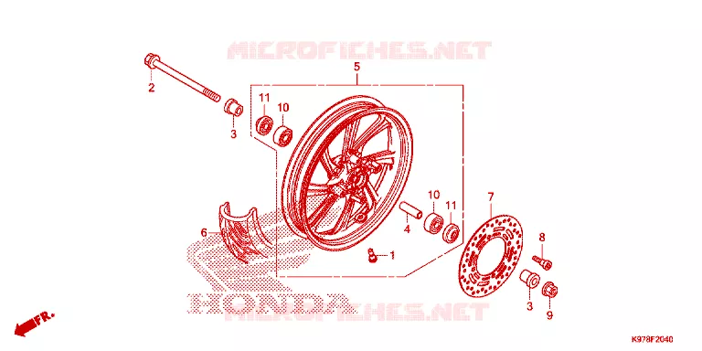 VOORWIEL Honda SCOOTER 150 PCX 2019  WW150K