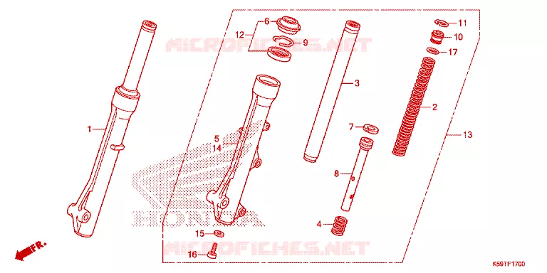 VOOR VORK Honda SCOOTER 150 CLICK 2019  ACB150CBTL_TH