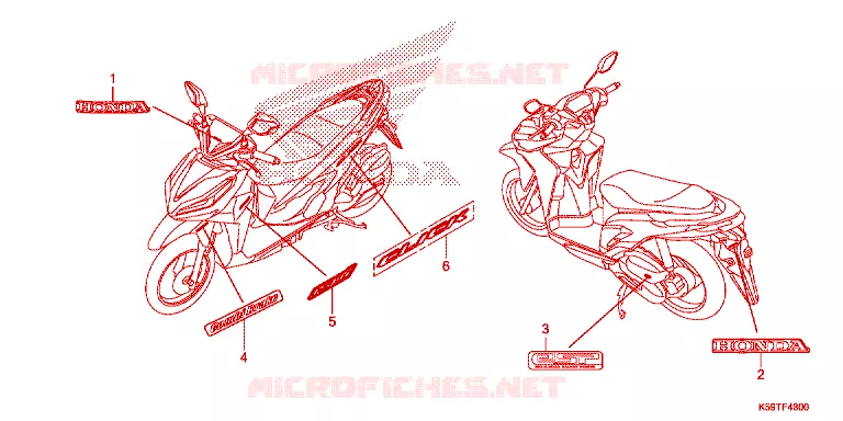 EMBLEEM/STREEP Honda SCOOTER 150 CLICK 2021  ACB150CBTM_TH