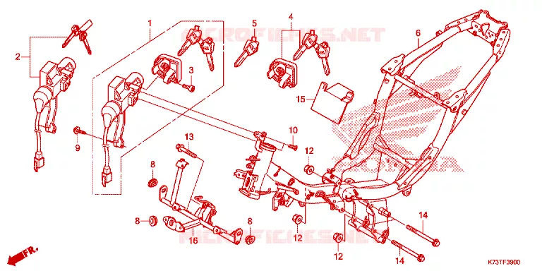 FRAME CHASSIS Honda MOTO 125 WAVE 2019  AFS125CSFL