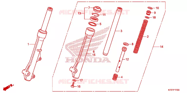 VOOR VORK Honda MOTO 125 WAVE 2021  AFS125CSFM