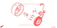 ALTERNATORE voor Honda WAVE 125 Kick start, Spoked wheels 2013