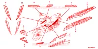 EMBLEEM/STREEP voor Honda WAVE 125 Kick start, Spoked wheels 2013