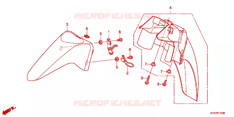 VOORSPATBORD Honda MOTO 125 WAVE 2013  AFS125KSFD