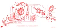 ACHTER WIEL voor Honda WAVE 125 Electric start, Spoked wheels 2017