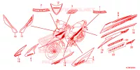 EMBLEEM/STREEP voor Honda WAVE 125 Electric start, Spoked wheels 2017