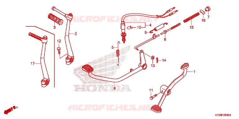PEDAAL Honda MOTO 125 WAVE 2017  AFS125MSFH_TH