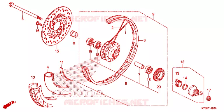 VOORWIEL Honda MOTO 125 WAVE 2017  AFS125MSFH_TH