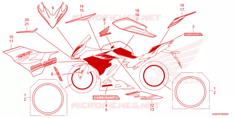 EMBLEEM/STREEP Honda MOTO 150 CBR 2021  CBR150RAM