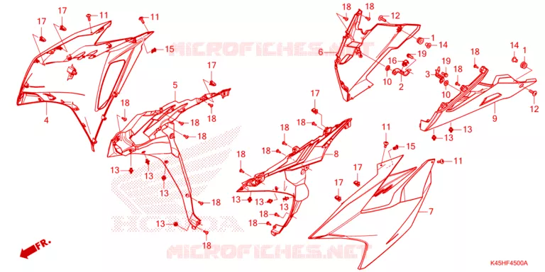 MIDDENKAP/ONDER KAP Honda MOTO 150 CBR 2021  CBR150RAM