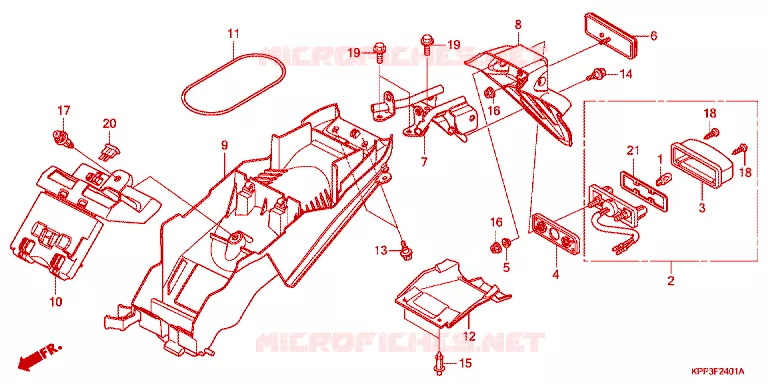 ACHTERSPATBORD  Honda MOTO 150 CBR 2012  CBR150RD
