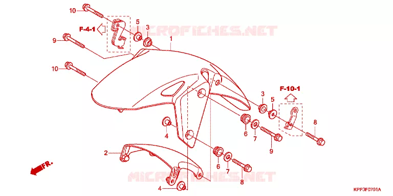 VOORSPATBORD Honda MOTO 150 CBR 2012  CBR150RD
