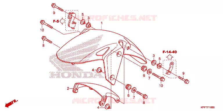 VOORSPATBORD Honda MOTO 150 CBR 2016  CBR150RF