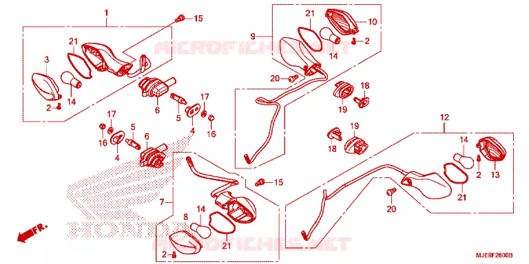 KNIPPERLICHT Honda MOTO 650 CBR 2017  CBR650FAH