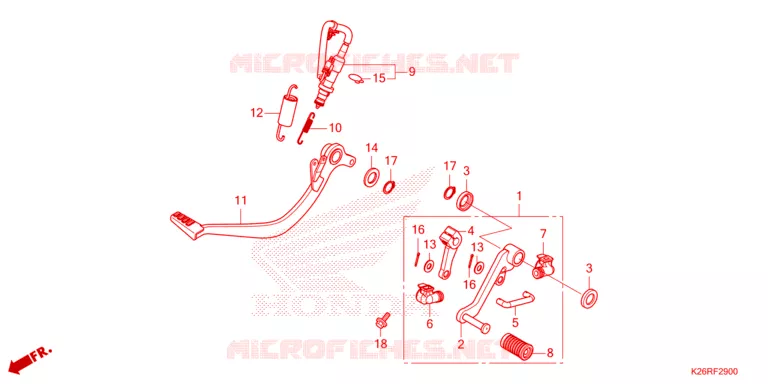 PEDAAL Honda MOTO 125 GROM 2024  MSX125AR