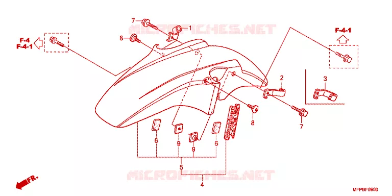 VOORSPATBORD Honda MOTO 1300 CB 2012  CB1300AB_J