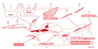 EMBLEEM/STREEP voor Honda CB 1300 SUPER BOL DOR 2012