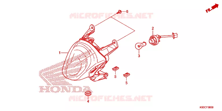ACHTERLICHT Honda SCOOTER 110 SCOOPY 2020  ACF110CBTL