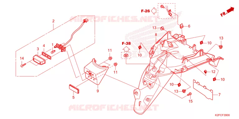 ACHTERSPATBORD  Honda SCOOTER 110 SCOOPY 2023  ACF110CBTP_2CA