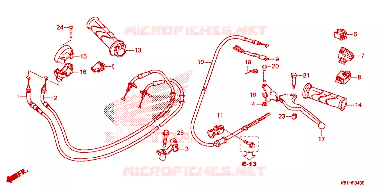 --- HANDLE LEVER/SWITCH/CABLE (ACH110CSF) Honda SCOOTER 110 BEAT 2019  ACH110CSFK_PH
