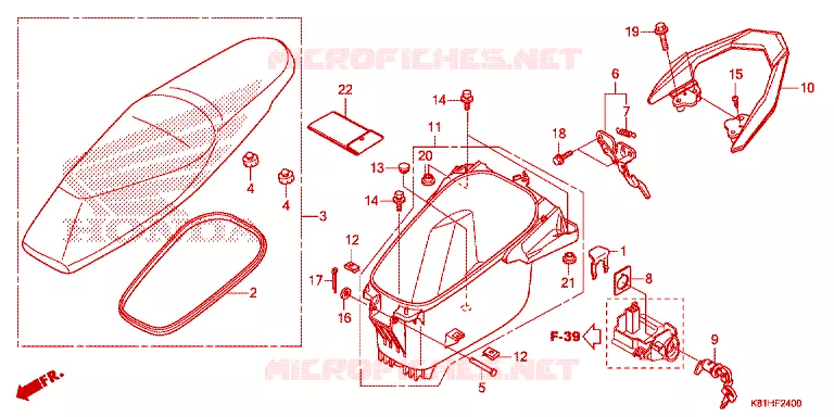 BAGAGEBOX Honda SCOOTER 110 BEAT 2019  ACH110CSFK_PH