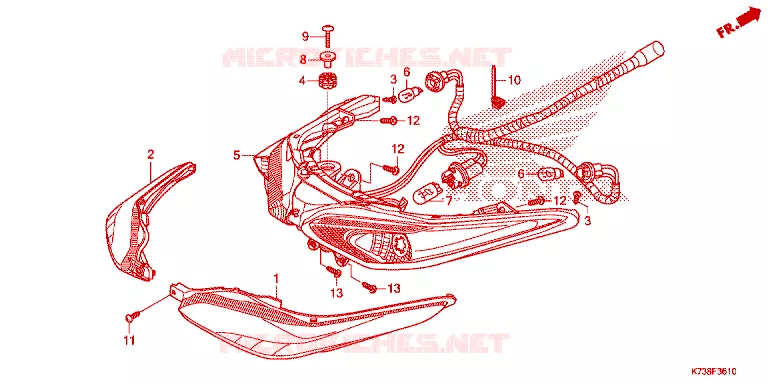--- REAR COMBINATION LIGHT (1) Honda MOTO 125 WAVE 2016  AFS125CSFG